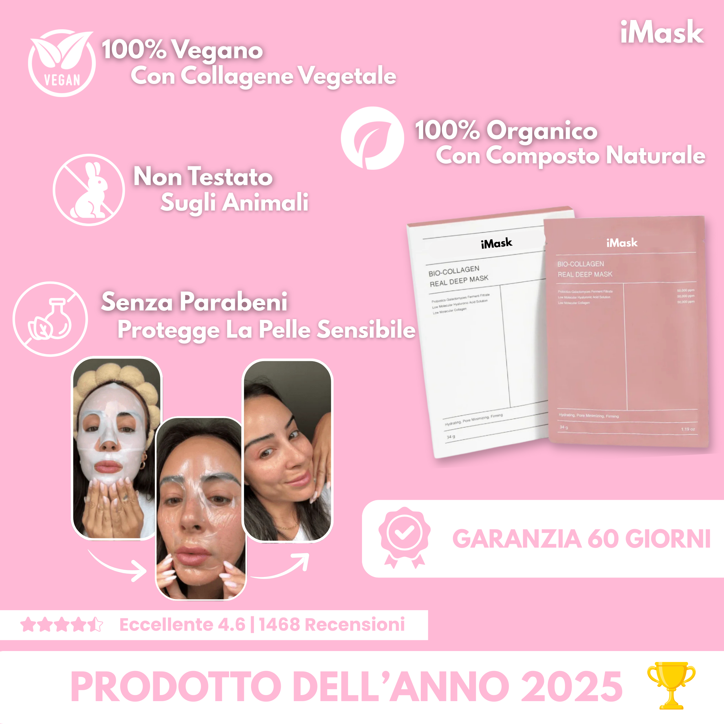 Maschera al bio-collagene iMask